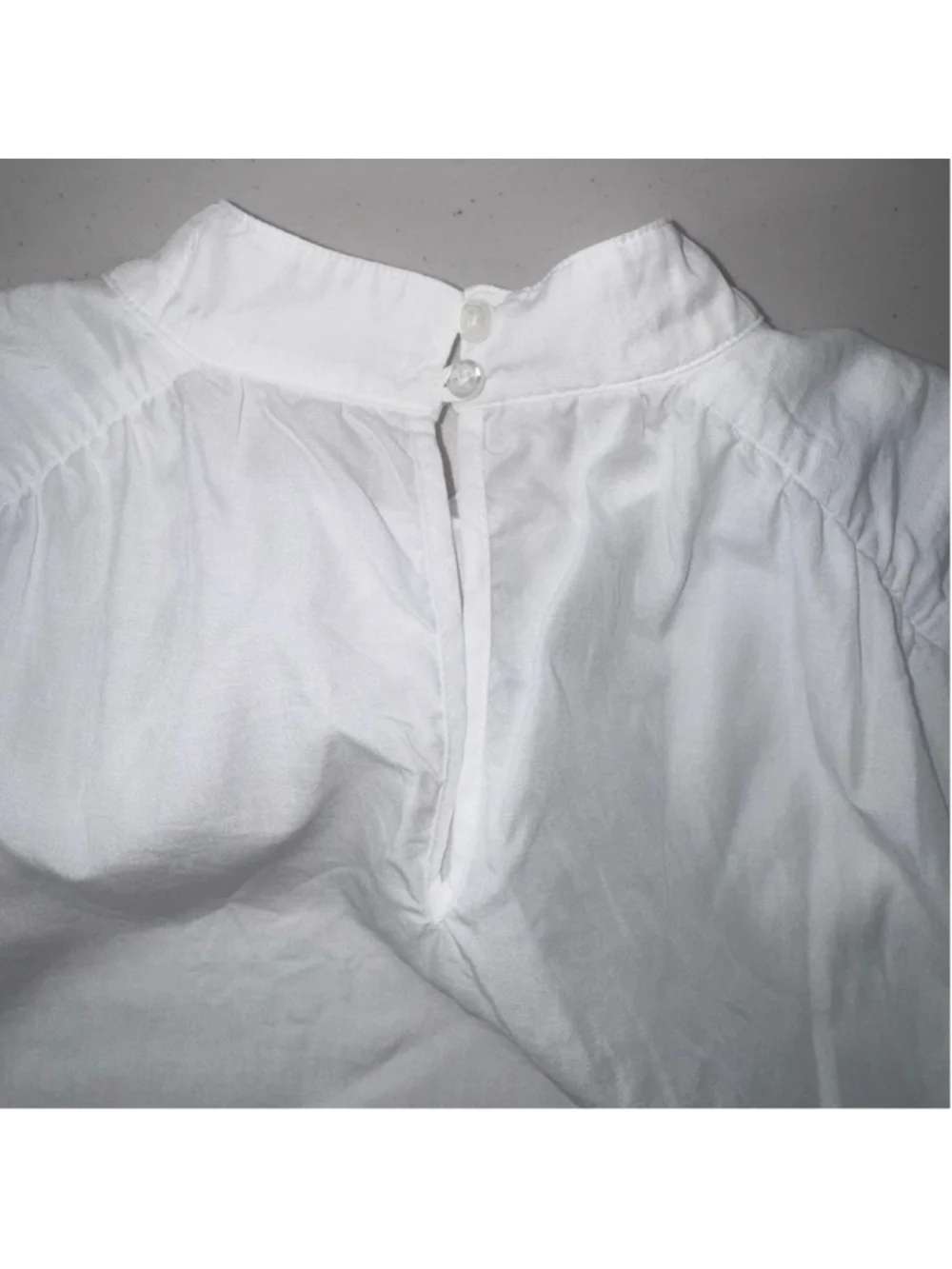 Cloth & Stone Anthropologie White Mockneck Keyhole Top Sleeveless Blouse Size L - Picture 6 of 8